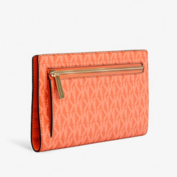 Michael Kors Carson Large Signature Logo Wallet: Red Clay, 7.5×4×.75, NWT - Picture 3 of 4